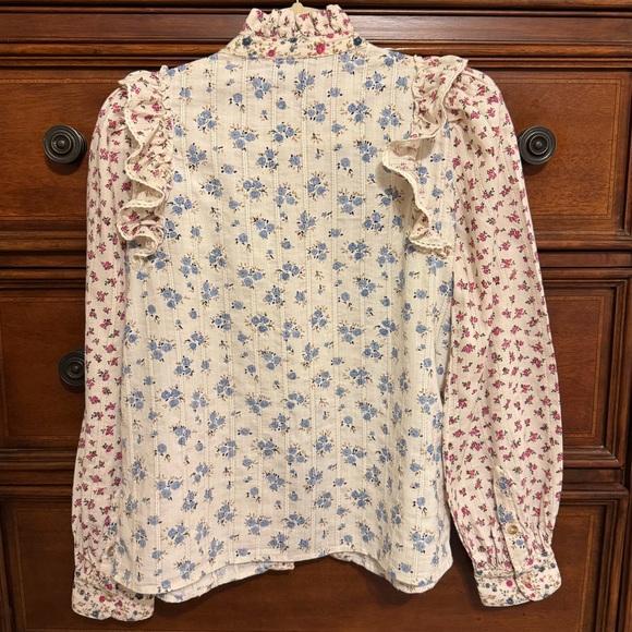 Sezane tiny shirt patchwork mini flowers - Picture 7 of 8